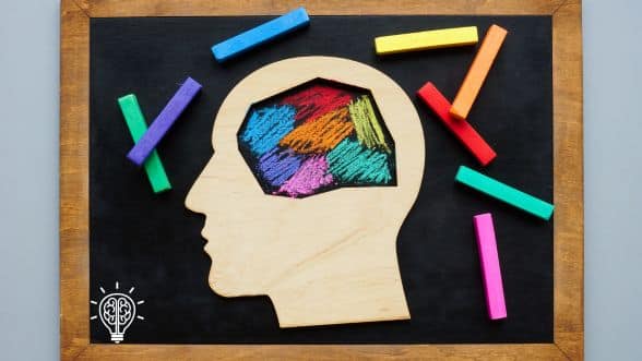 a chalkboard with different color chalk depicting executive functions for neurodivergent teens