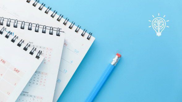 A calendar representing a summer plan